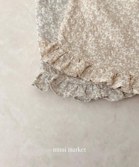 予約mimi market Line frill sleeveless top