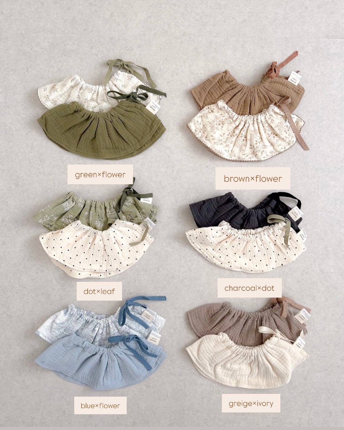 あ*ね様 新品未使用⭐️BABY Floral Gardenia 2点セット 即納double gauze bib | alli.