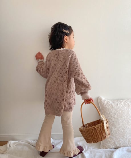即納90-140cm lib frill flare pants