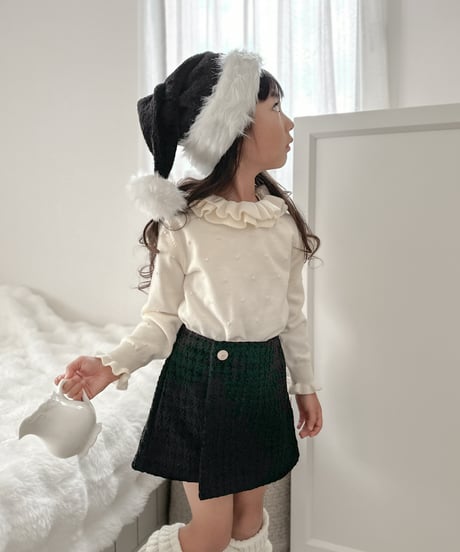 即納　ruffle snow knit