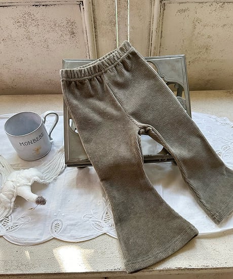 即納monbebe Golden boots cut pants