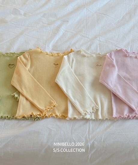 即納 ninibello Heart punching e-let tee