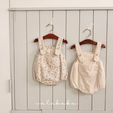 papapa さん専用Suspender サロペット ステッチ ベージュ Popelin / Beige dungarees | RITAPAPERI