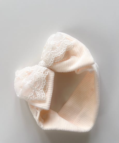 即納 velours lace ribbon hair band