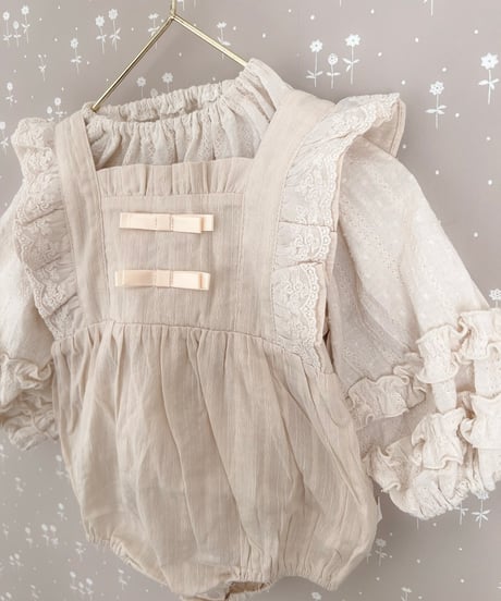 即納frill lace salopette