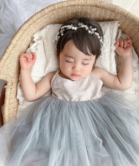 即納simple tulle one-piece