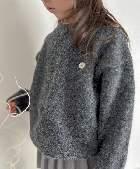 即納mohair crew neck knit