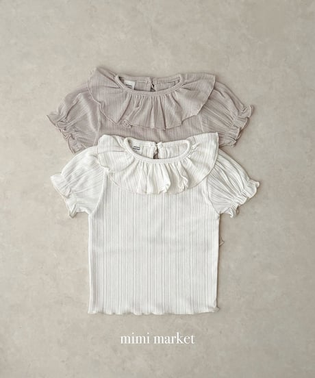 即納mimi market Komo collar tee