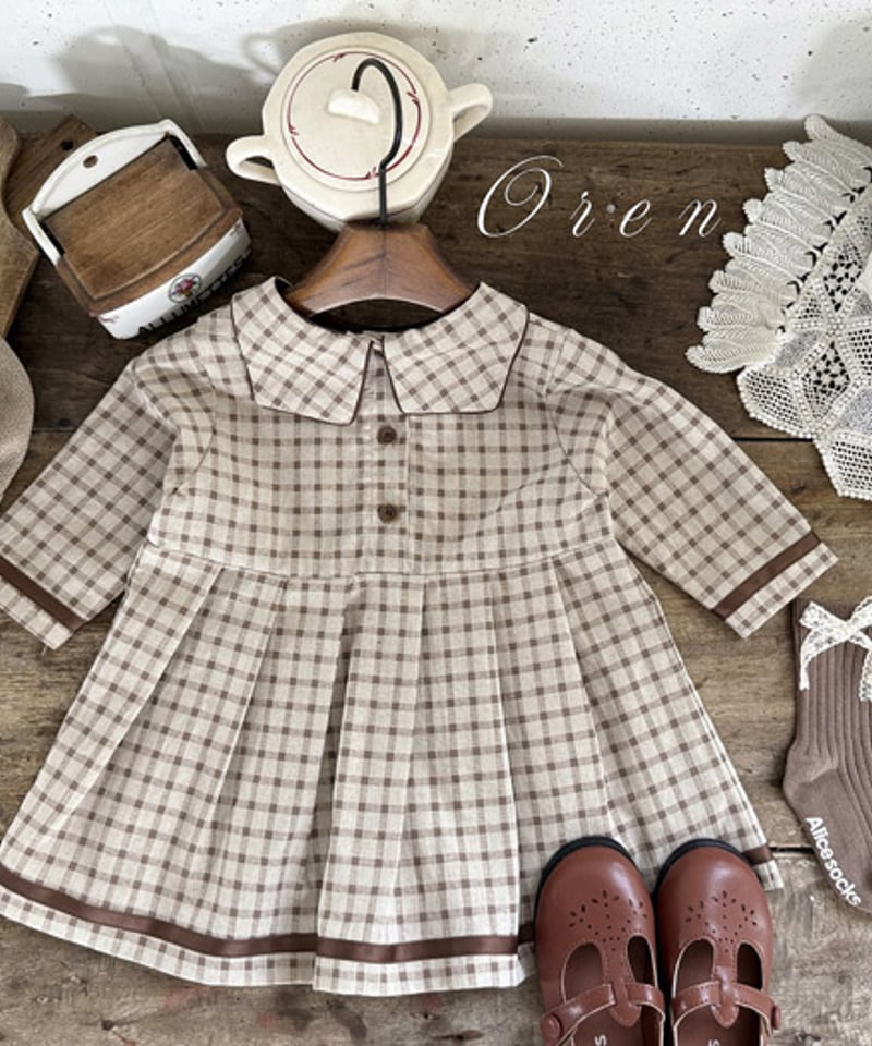 即納 OREN Brunette mini check dress | alli.