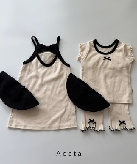 即納aosta Lip ribbon tee