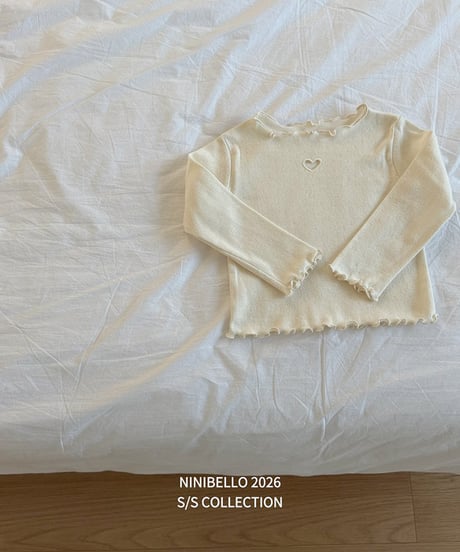 即納 ninibello Heart punching e-let tee