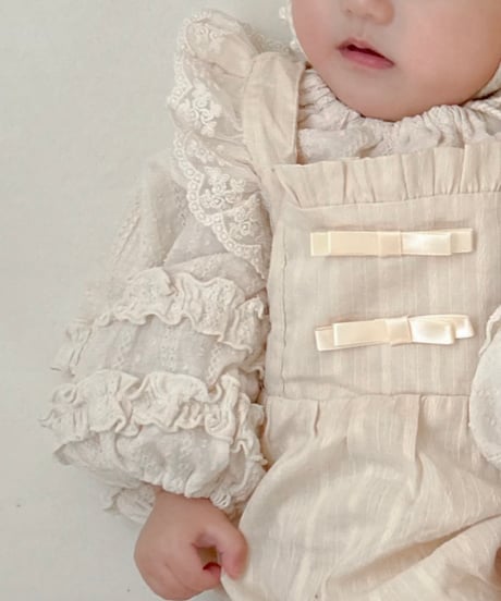 即納frill lace salopette
