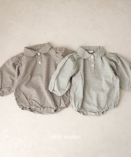 即納 mimi market Check Collar Suit
