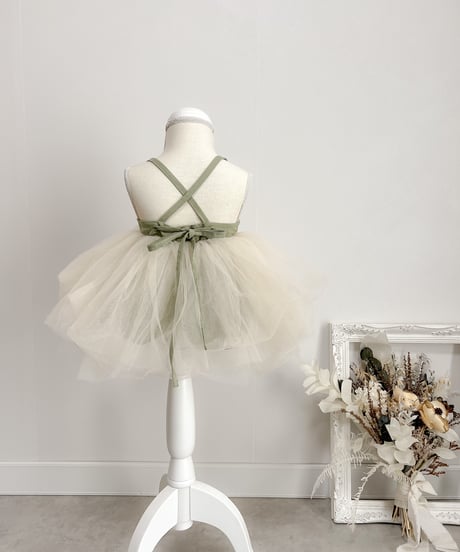 即納simple tulle one-piece
