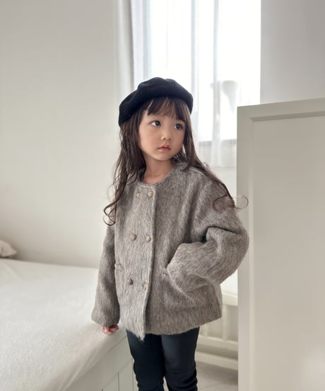 即納 double  button coat
