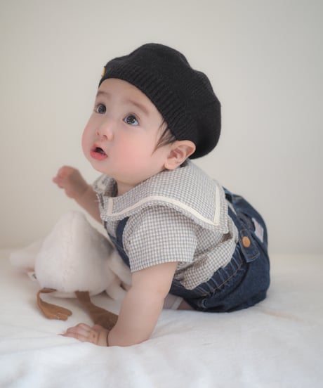 即納monbebe Bongbong denim suspenders