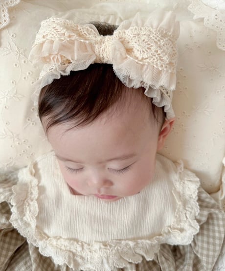 即納 lace Ribbon hair band