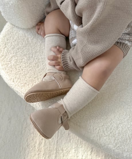 即納nuance brown roll socks set