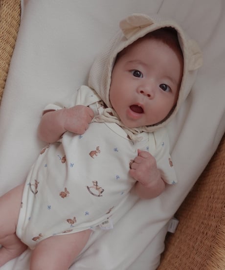 即納 Bunny & Rocking Horse Bodysuit