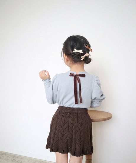 即納eyelet knit skirt