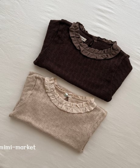 即納mimi market Frill Jagard Tee