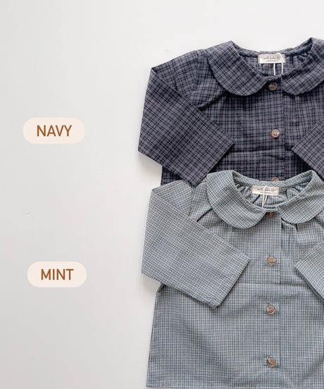 即納milk  round collar shirt