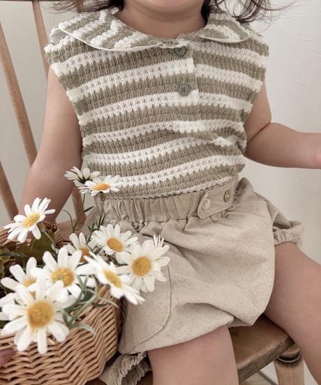 即納 bebeholic Flush stripe suit