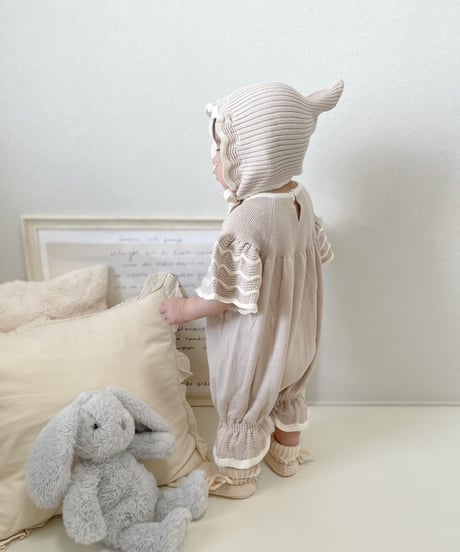 即納wave knit rompers