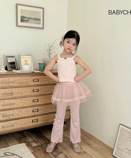 即納ribbon flare pants
