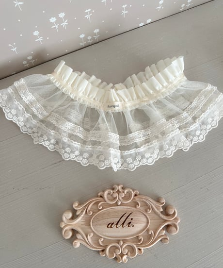 即納 stand frill lace collar