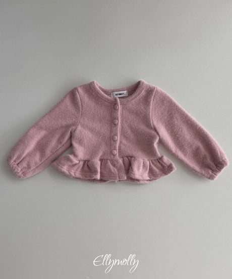 予約Elly Molly Snow flower golf frill cardigan