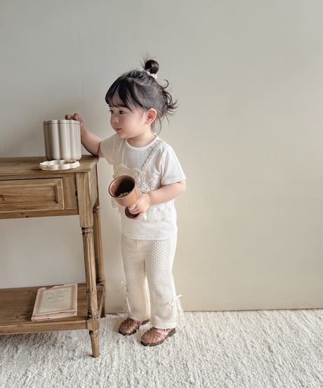 即納  lace boots cut pants