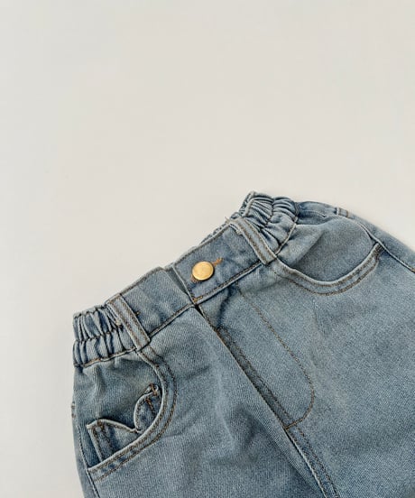 即納wash wide denim