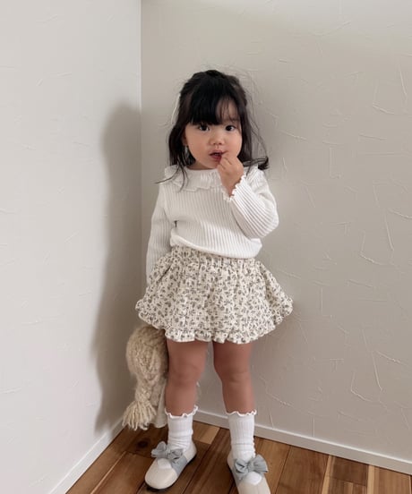 即納 petit flower frill skirt