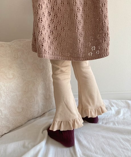 即納90-140cm lib frill flare pants
