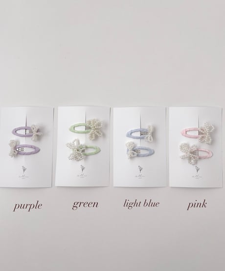 即納Perl ribbon hairpin set