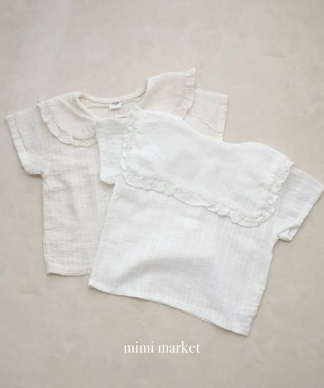 即納mimi market Moel collar blouse