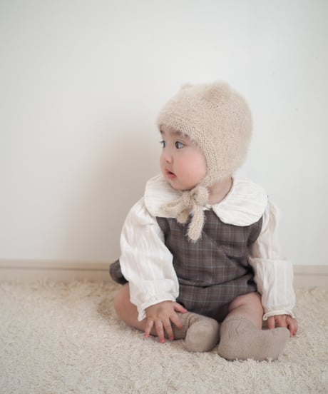 即納 monbebe Romi check suit
