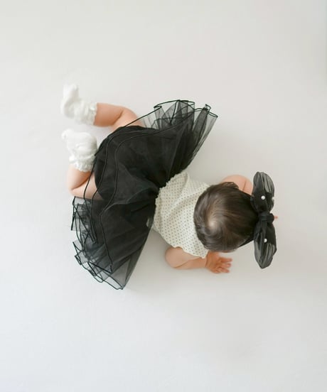 即納no sleeve dot tulle rompers