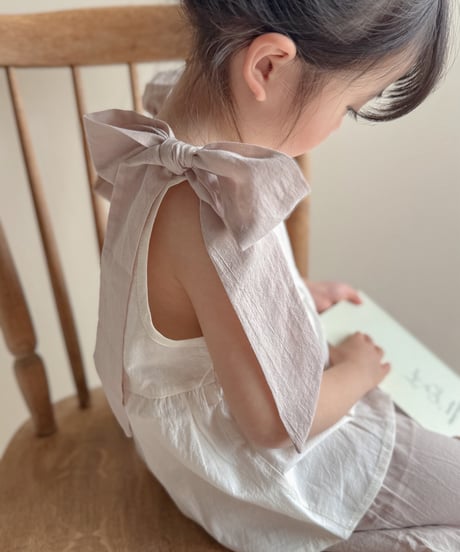 即納 bebe nine Roen ribbon blouse