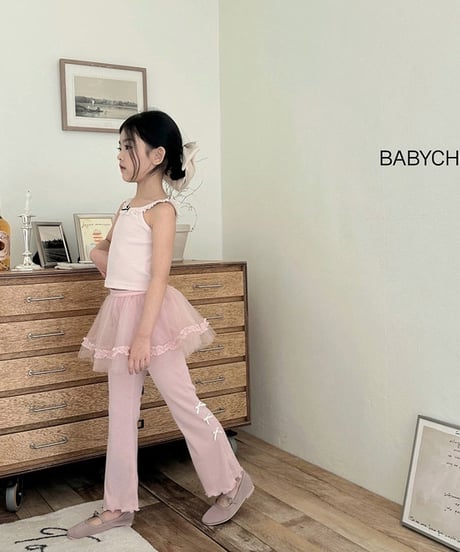 即納ribbon flare pants