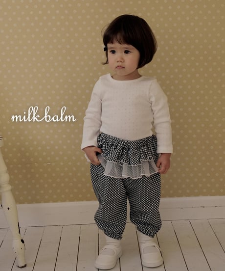 即納 milkbalm Eyelet Cross Back Tee