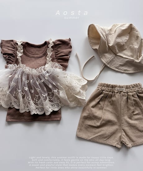 一部即納 aosta Angel frill tee
