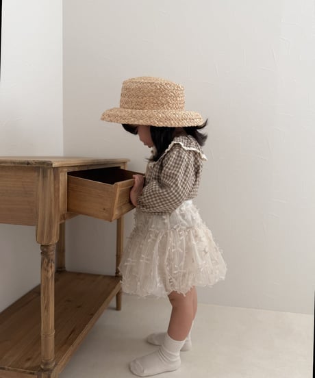 即納 mimi market Ribbon Mesh Balloon skirt