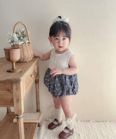 即納 Crochet Flower Rompers