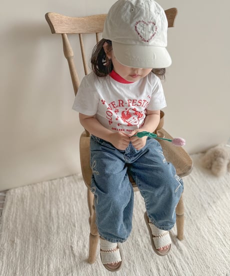 即納ribbon wide denim