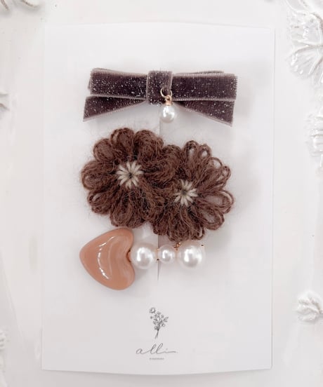 即納 petit bouquet clip set