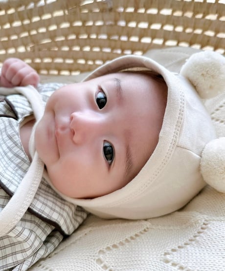即納ponpon  bear  bonnet