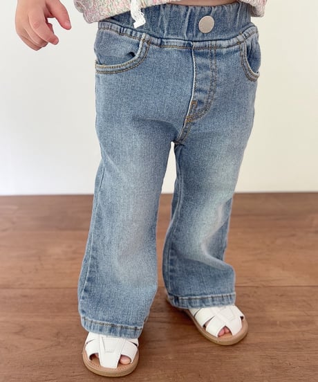 即納Brush boots cut denim