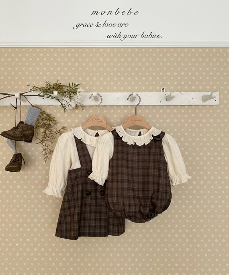一部即納monbebe Romi check one-piece | alli.